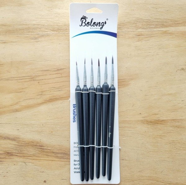 Producto - Pinceles LINER x6Uni. Mango profesional
