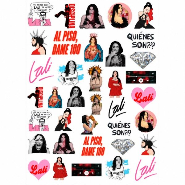 Producto - PLANCHA A4 PREDISEÑADA LALI - TATUAJES TEMPORALES - 1