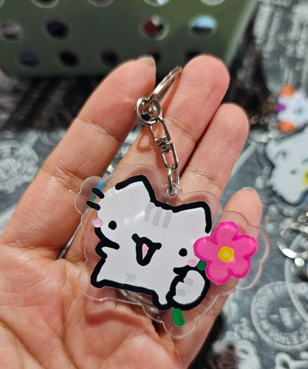 Producto - Llavero acrílico gatito kawaii