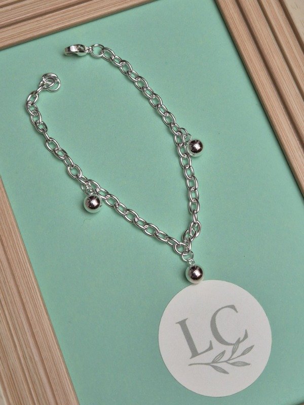 Producto - Pulsera Cadena c/ Perlas plateadas