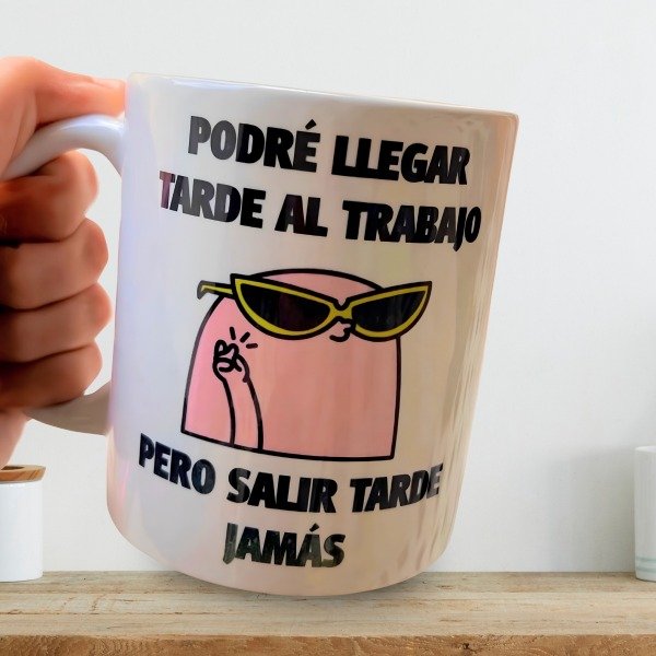 Producto - Taza de Cerámica Oficina - Tarde al trabajo -