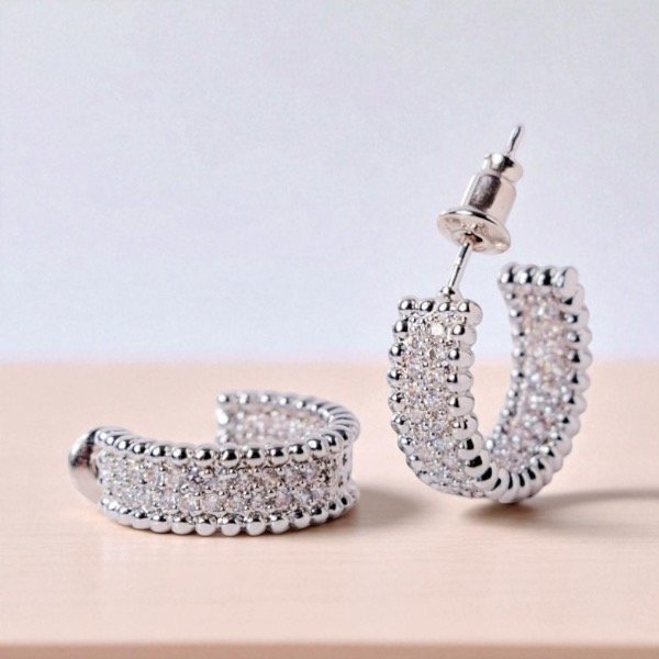 Producto - Aros strass media argolla