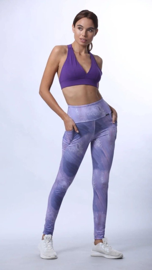 Producto - Calza estampada c/bolsillos lila