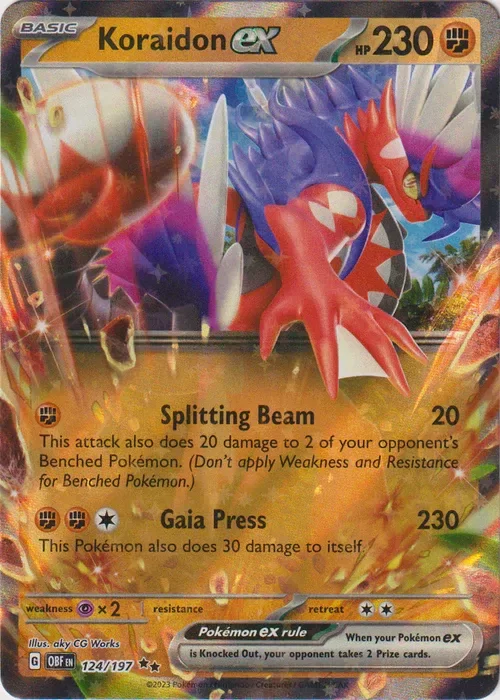 Producto - Koraidon ex - 124/197 - Obsidian Flames - Holo