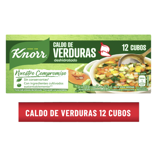 Producto - CALDOS KNORR VERDURA x 12 UNID.