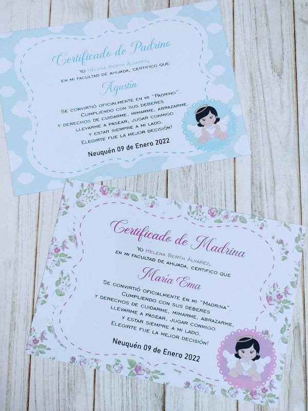 Producto - 2 CERTIFICADOS PADRINOS - 1
