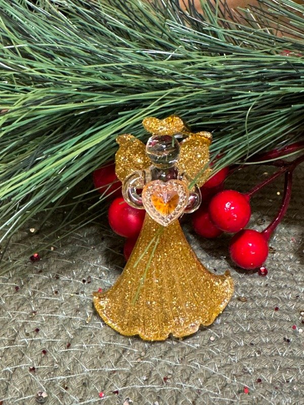 Producto - Angel Corazon gold Cristal 6 cm (Efectivo: 3.920)