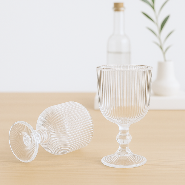 Producto - Set de 6 copas rayadas Transparentes