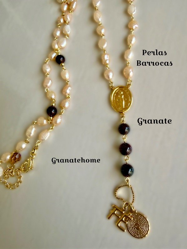 Producto - Rosario Perlas y granate - 13
