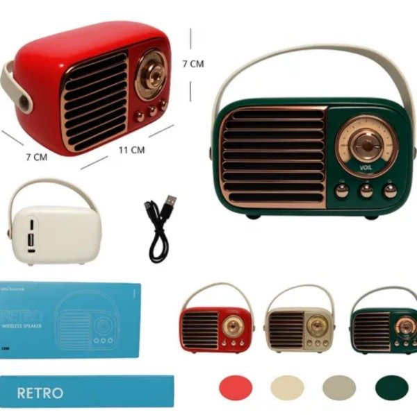 Producto - PL417 RADIO PARLANTE PORTATIL  BLUETOOTH ESTILO RETRO
