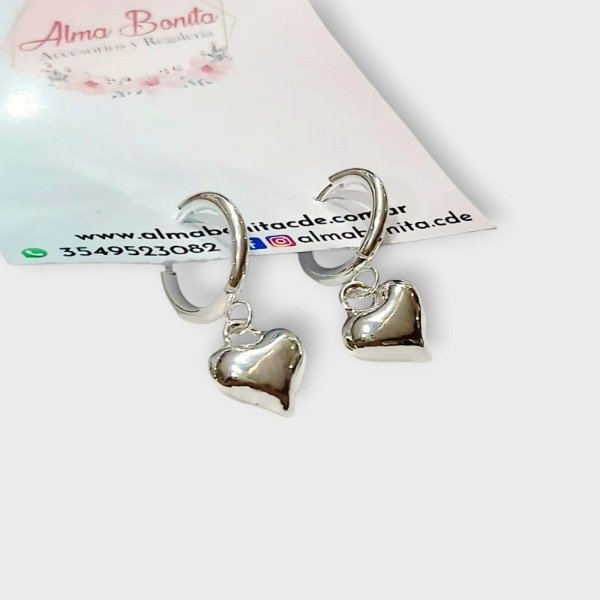 Producto - Aros argolla con corazón