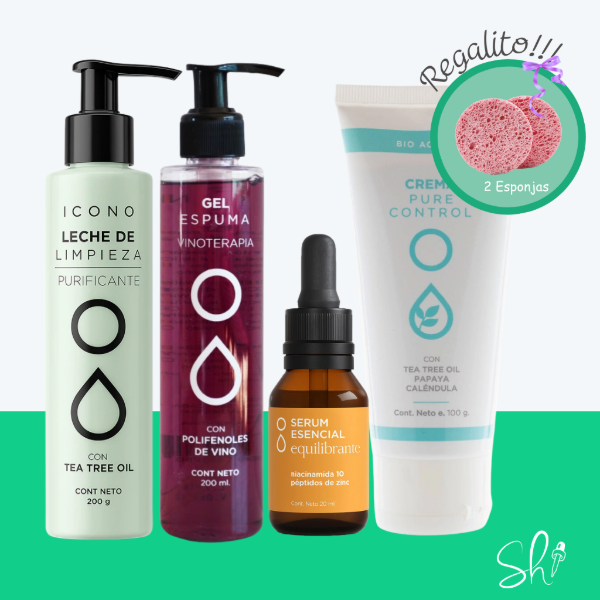 Producto - Kit anti grasa para pieles mixtas con doble limpieza