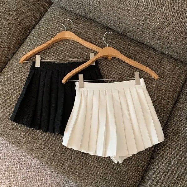 Producto - Falda tableada con Short en negro - S y M