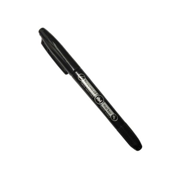 Producto - Marcador permanente DOBLE PUNTA  Negro IBI