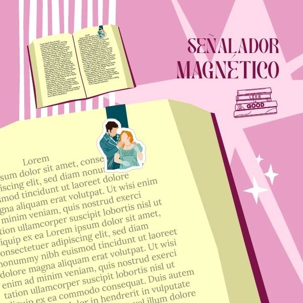 Producto - Señalador Magnético - Penelope y Collin - Bridgerton