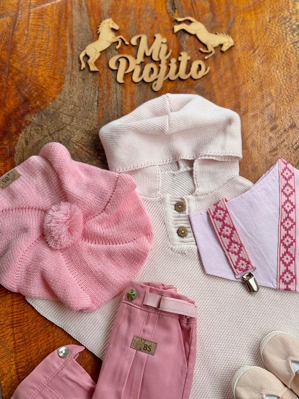 Producto - Poncho de hilo Rosa Pastel - 5