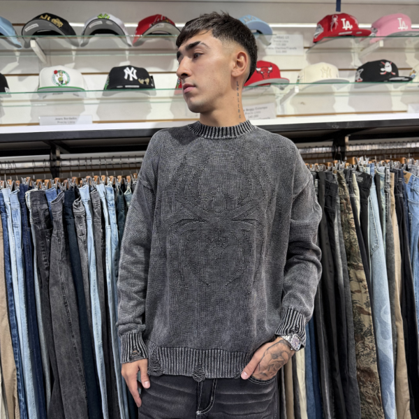Producto - Sweater Spider 3D Gris