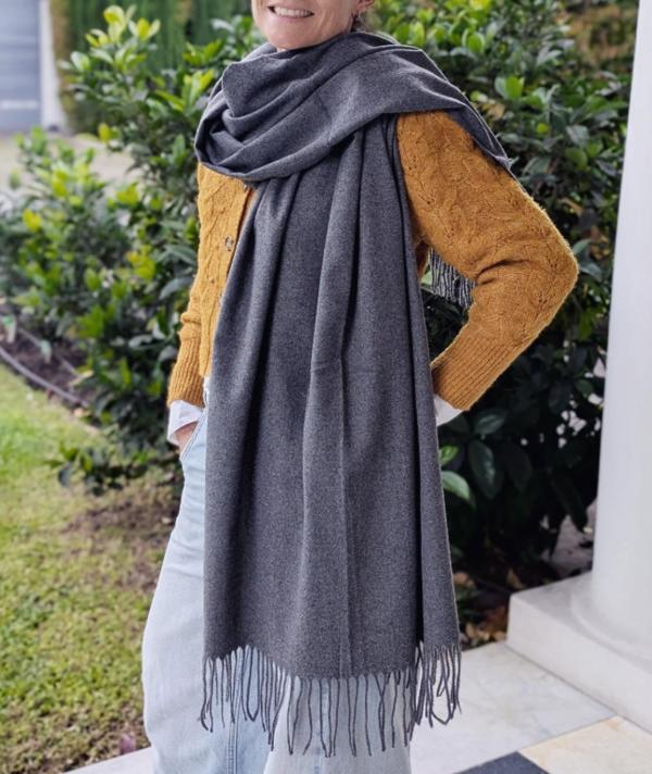Producto - pashmina velvet - gris medio - - 0