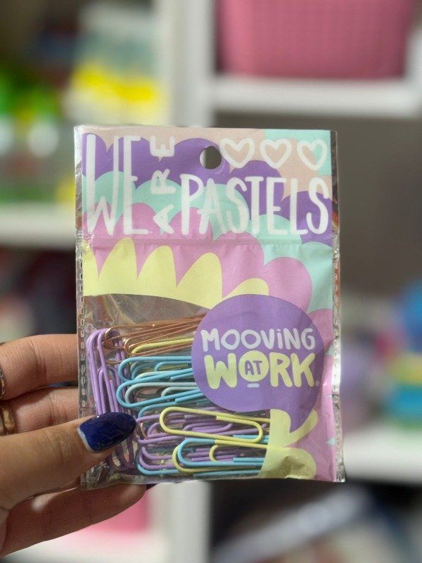 Producto - Clips mooving pastel x25u