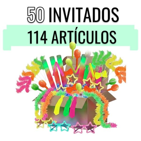Producto - Combo Luminoso para 50 Invitados con 114 Artículos