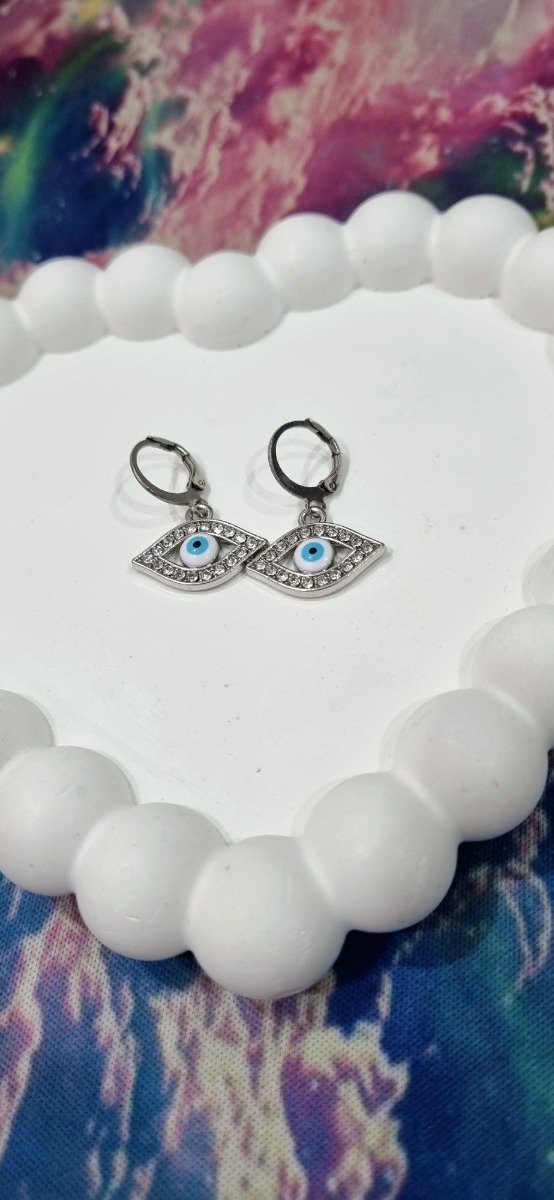 Producto - Argollitas Ojo Turco Strass AQ