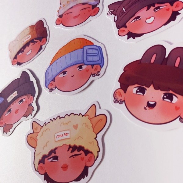 Producto - Stickers BTS con Gorritos! - 2
