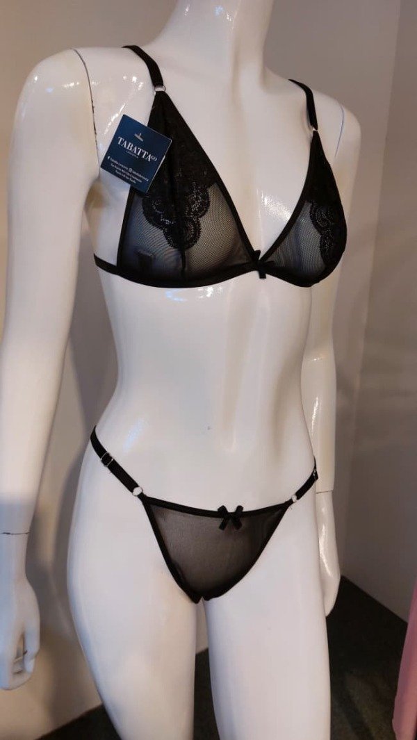 Producto - Conjunto de microtul y encaje negro - 5