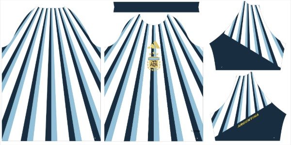 Producto - Diseño de la camiseta prepartido seleccion ARGENTINA infantil - 2