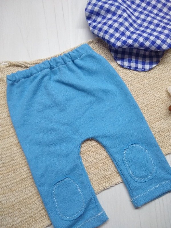 Producto - Set Pantalón + boina Azul cuadrille