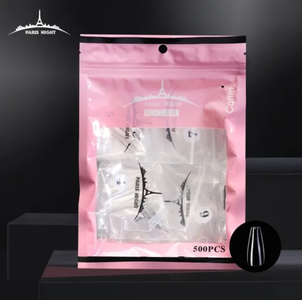 Producto - Tips soft gel/press on coffin en bolsa por 500u - paris night