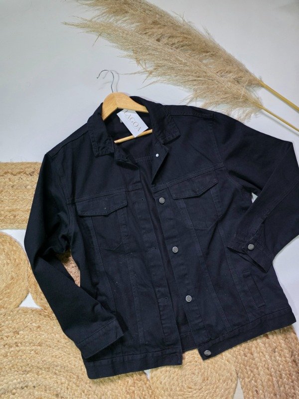 Producto - Camp7 campera negra larga overside