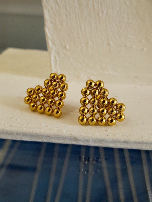 Producto - Aros Pasantes Panal Corazón