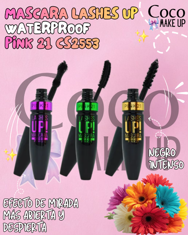 Producto - MASCARA LASHES UP WATERPROOF - PINK 21 - CS2553