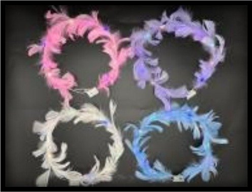 Producto - Coronas Tiaras PLUMAS Led x 10