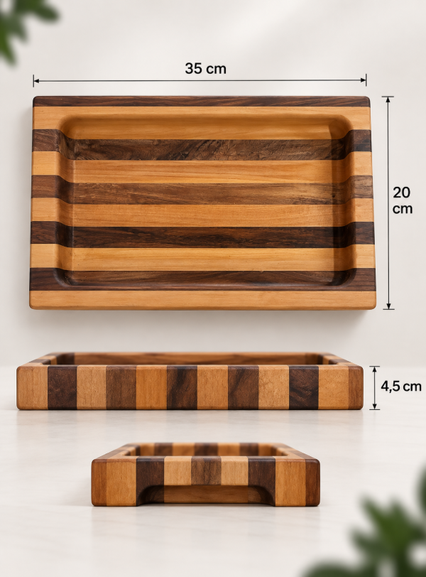 Producto - Set x3 bandejas "N23" combinadas guatambú y guayubira - 1