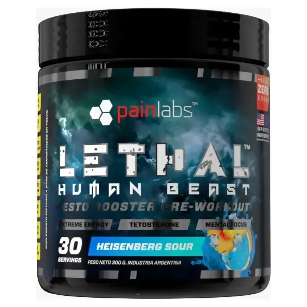 Producto - Pre Entreno Lethal Human Beast PAIN LABS / Testosterona, Energía y Enfoque