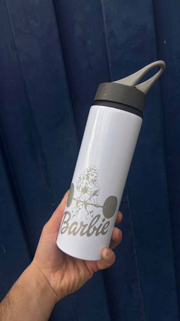 Producto - PRE VENTA Botella Aluminio (barbie) + mosqueton de regalo