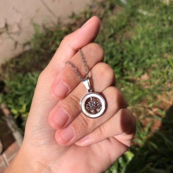 Producto - Conjunto Cadena + Dije árbol de la vida con nacar