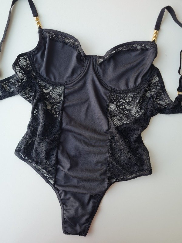 Producto - Body de microfibra y encaje - 5762