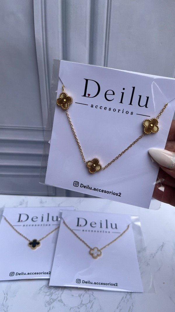 Producto - Collar treboles gold - 0