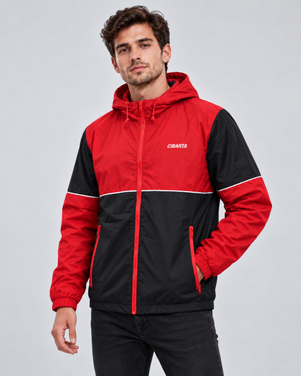 Producto - ROMPEVIENTO VINTAGE II SPORT Bordo y Negro - 4