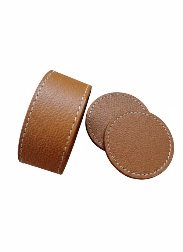 Producto - Posa vasos de cuero y estuche - 3