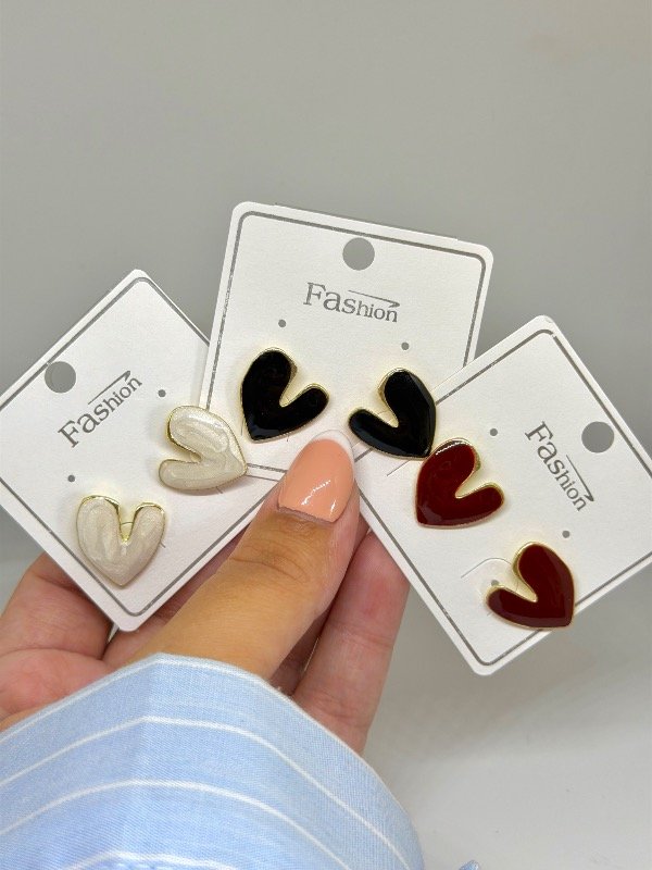 Producto - Aros corazón esmaltados