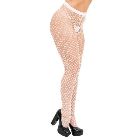 Producto - PANTY MEDIAS DE RED CADENETTA BLANCAS - MALENA