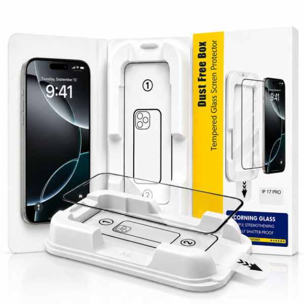 Producto - Vidrio Templado iPhone 12 Pro Con Caja Colocadora Premium Sin Burbujas