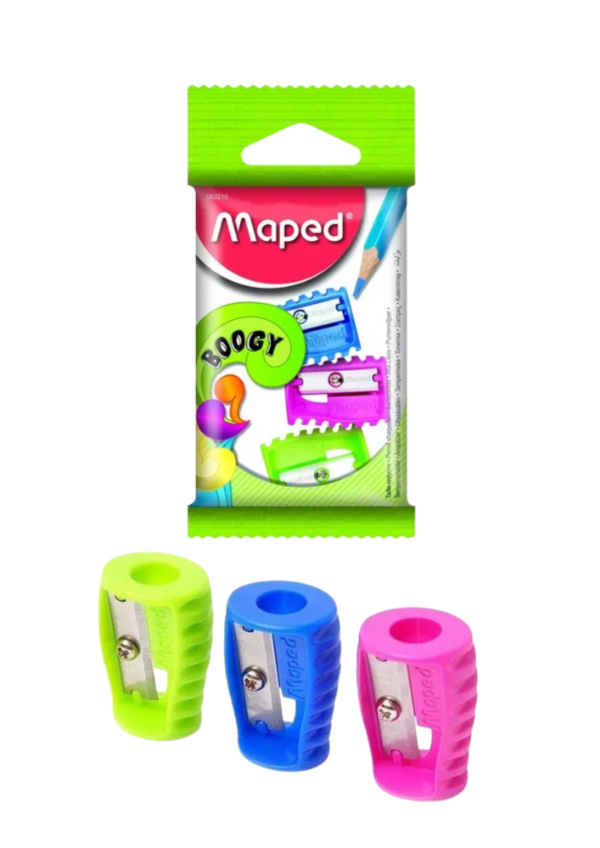 Producto - Sacapuntas Maped Plastico Boogy 1 Orificio X3 Unidades