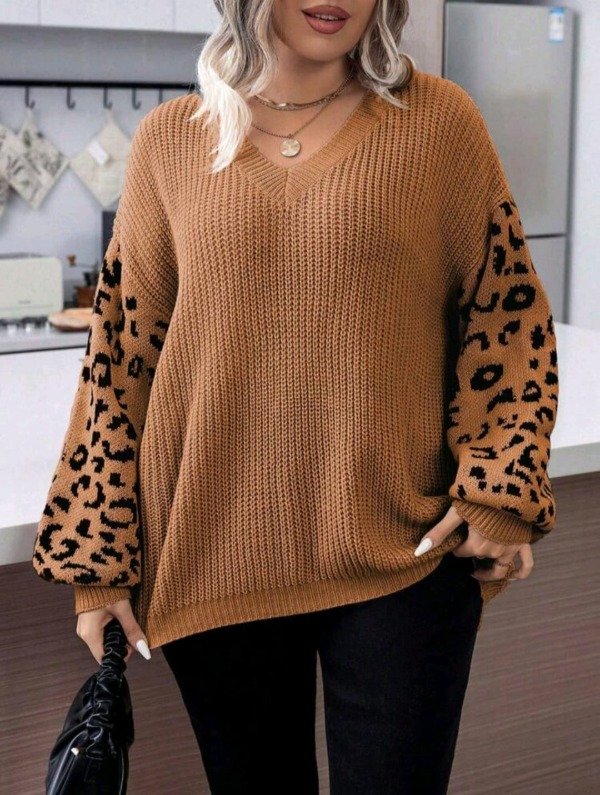 Producto - Sweater SHEIN LUNE con mangas animal print