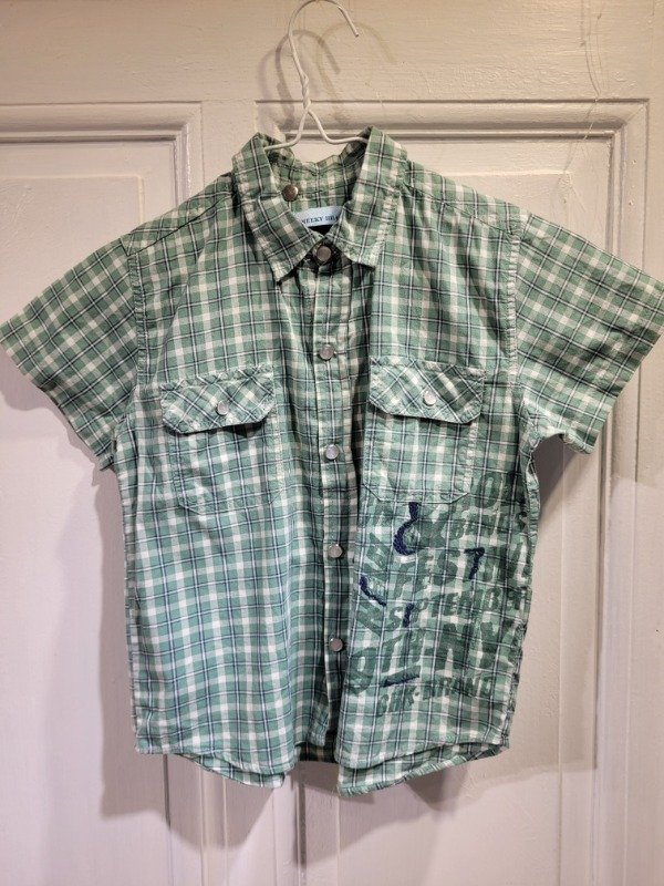 Producto - Camisa CHEEKY cuadrillé verde y blanco Talle 4 - PRECIO: 12X