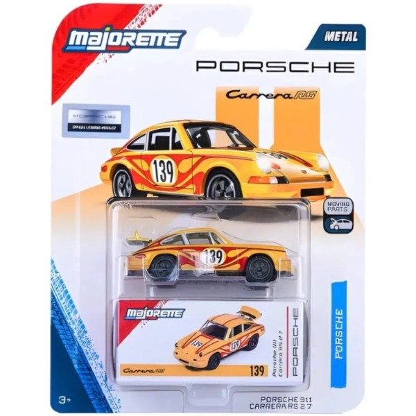 Producto - Majorette Porsche Deluxe Moving Parts Porsche 911 Carrera RS 2.7 Yellow - 5