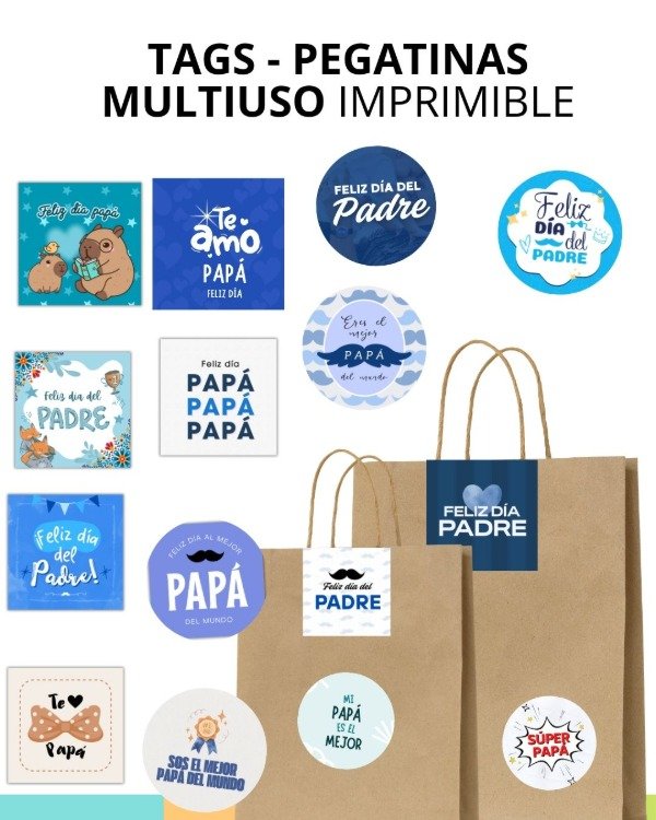 Producto - Tags - Pegatinas multiuso Día del Padre